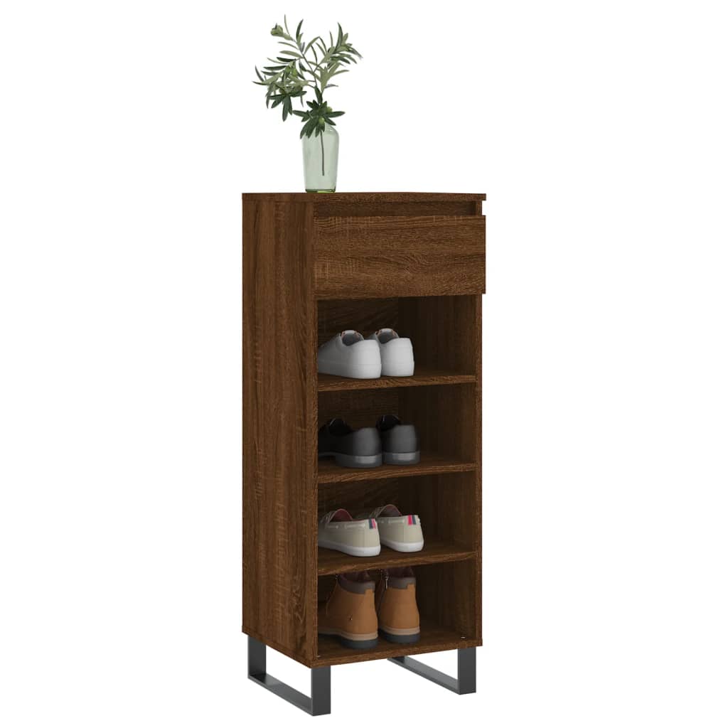 Vidaxx armoire à chaussures 40x36x105 cm bois fini couleur chêne marron