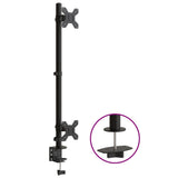 Vidaxl support pour écran double VESA 75 100 mm acier noir