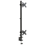 Vidaxl support pour écran double VESA 75 100 mm acier noir