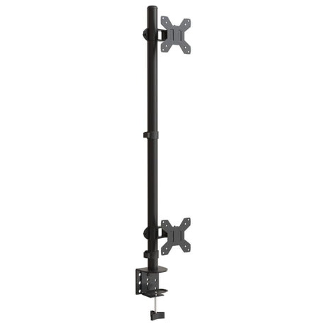 Vidaxl support pour écran double VESA 75 100 mm acier noir