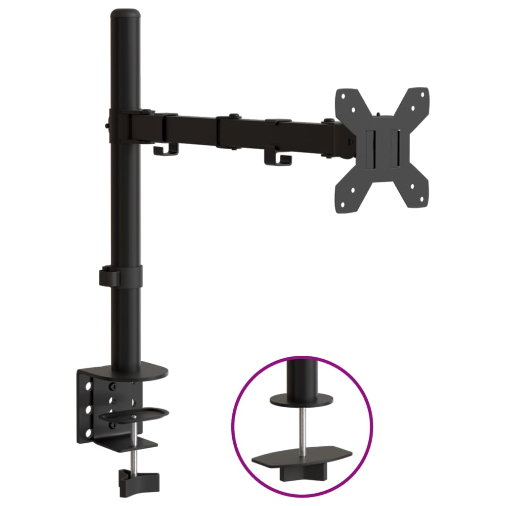 Vidaxl Monitor Bracket Vesa 75 100 mm schwarzer Stahl