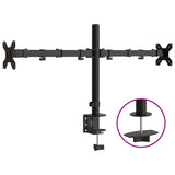 Vidaxl support pour écran double VESA 75 100 mm acier noir