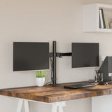 Vidaxl support pour écran double VESA 75 100 mm acier noir