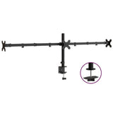 Vidaxl support pour écran triple VESA 75 100 mm acier noir
