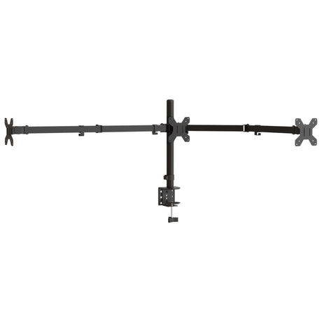 Vidaxl support pour écran triple VESA 75 100 mm acier noir