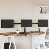 Vidaxl support pour écran triple VESA 75 100 mm acier noir