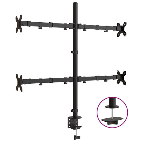 VidaXL support de moniteur VESA 75 100 mm acier noir