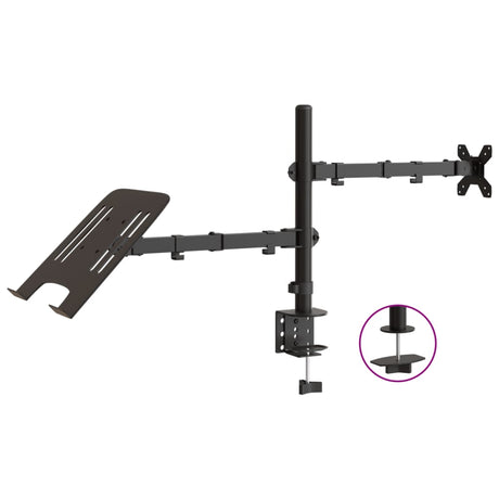 VidaXL support de moniteur VESA 75 100 mm acier noir