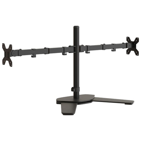 Vidaxl support pour écran double VESA 75 100 mm acier noir