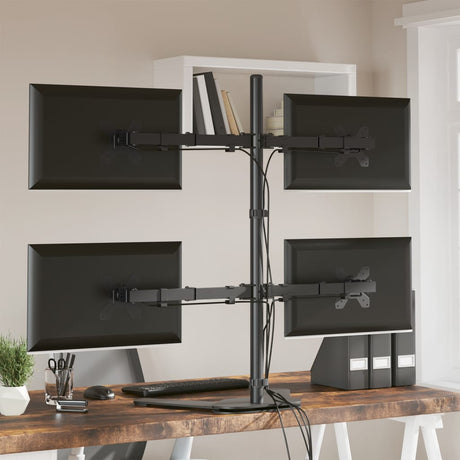 VidaXL support de moniteur VESA 75 100 mm acier noir