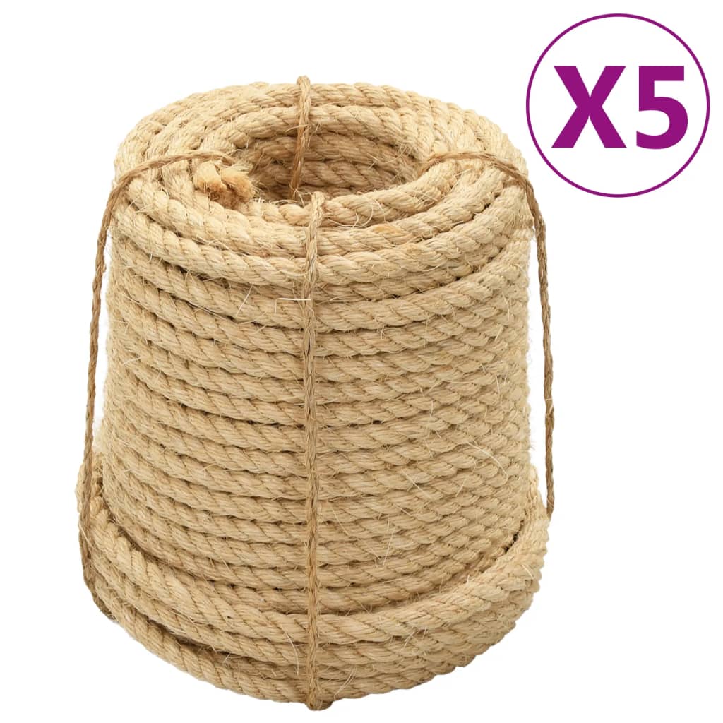 Vidaxl reb 5 st14 mm 100 m sisal