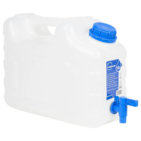 VidaXL réservoir d'eau avec robinet 10 l plastique transparent