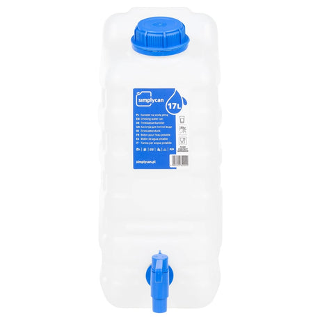 VidaXL réservoir d'eau avec robinet 15 l plastique transparent