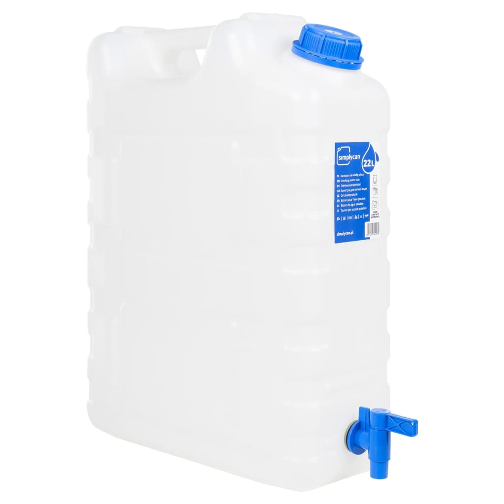 Vidaxl -Wassertank mit Tang 20 l Plastik transparent