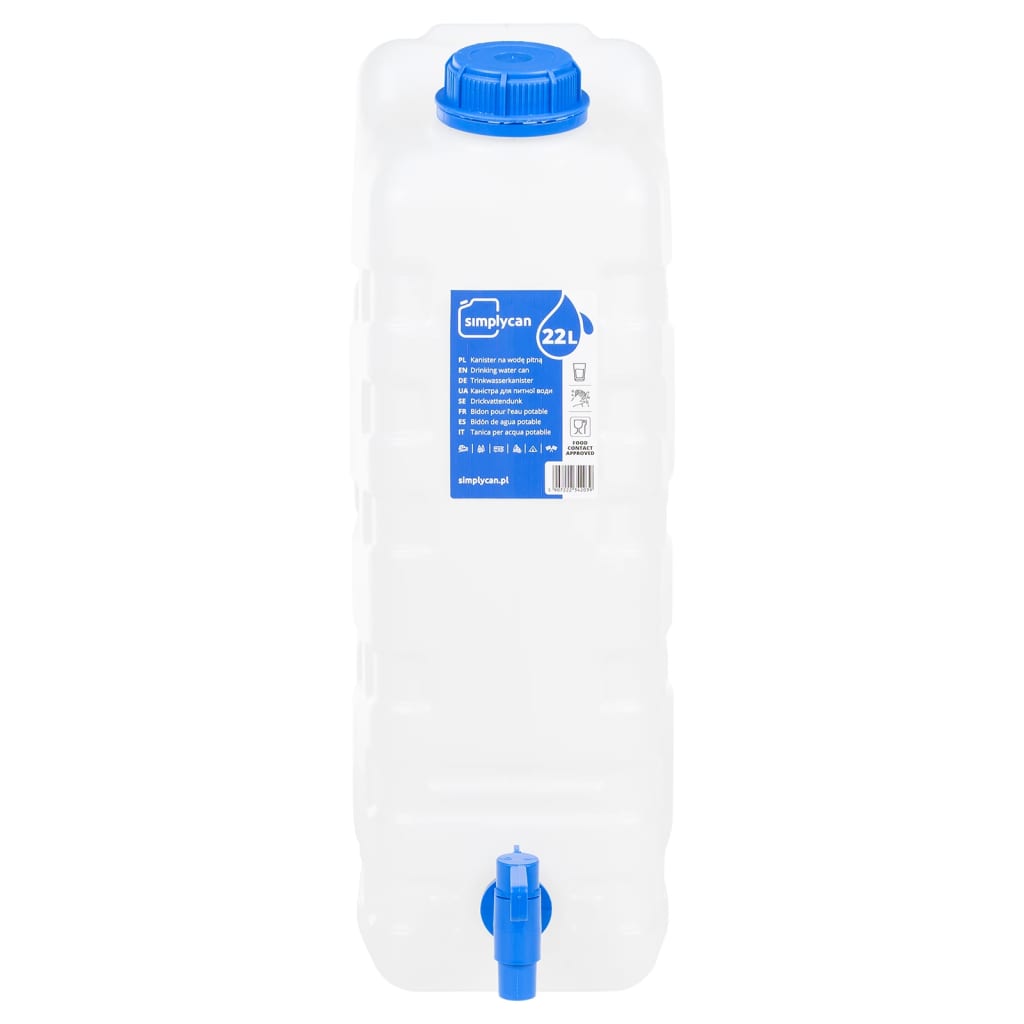 Vidaxl -Wassertank mit Tang 20 l Plastik transparent