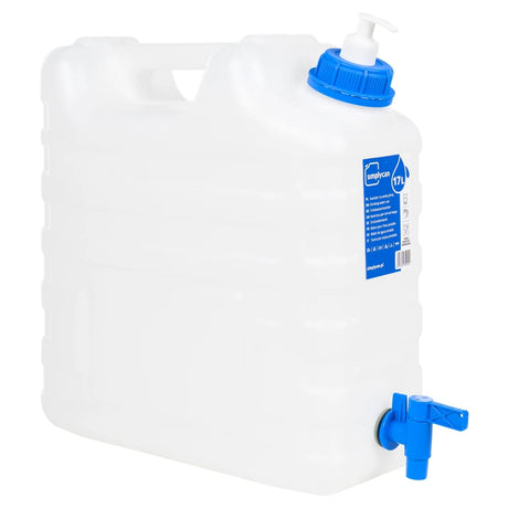 Réservoir d'eau VidaXL avec robinet et distributeur de savon 15 l en plastique