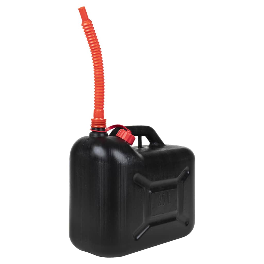 VidaXL réservoirs de carburant 3 pcs avec buse flexible noir 20 l plastique