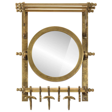 VidaXL porte-bagages avec cintres et miroir mural en aluminium