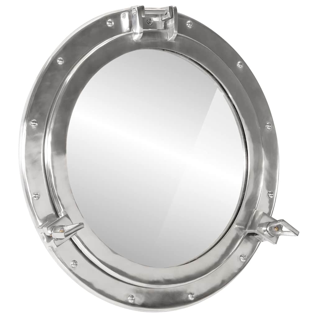 Vidaxl wandspiegel patrijspoort ø50 cm aluminium en glas
