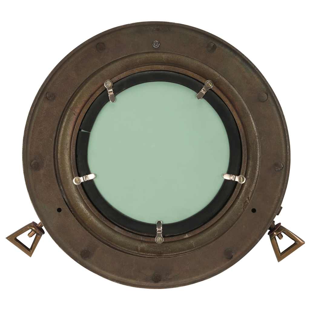 Vidaxl wandspiegel patrijspoort ø30 cm aluminium en glas