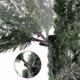 Vidaxx sapin de Noël artificiel avec charnières et neige 150 cm