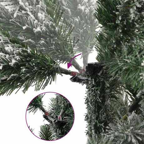 Vidaxx sapin de Noël artificiel avec charnières et neige 150 cm