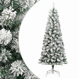 VidaXL Sapin de Noël artificiel avec charnières et neige 180 cm