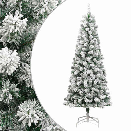 VidaXL Sapin de Noël artificiel avec charnières et neige 180 cm