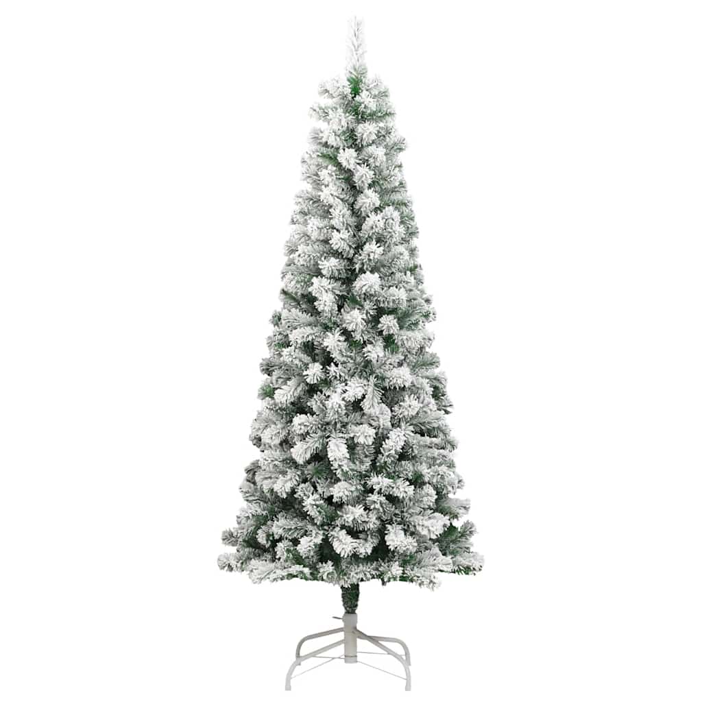 VidaXL Sapin de Noël artificiel avec charnières et neige 180 cm