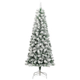 VidaXL Sapin de Noël artificiel avec charnières et neige 180 cm