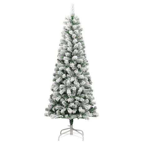 VidaXL Sapin de Noël artificiel avec charnières et neige 180 cm