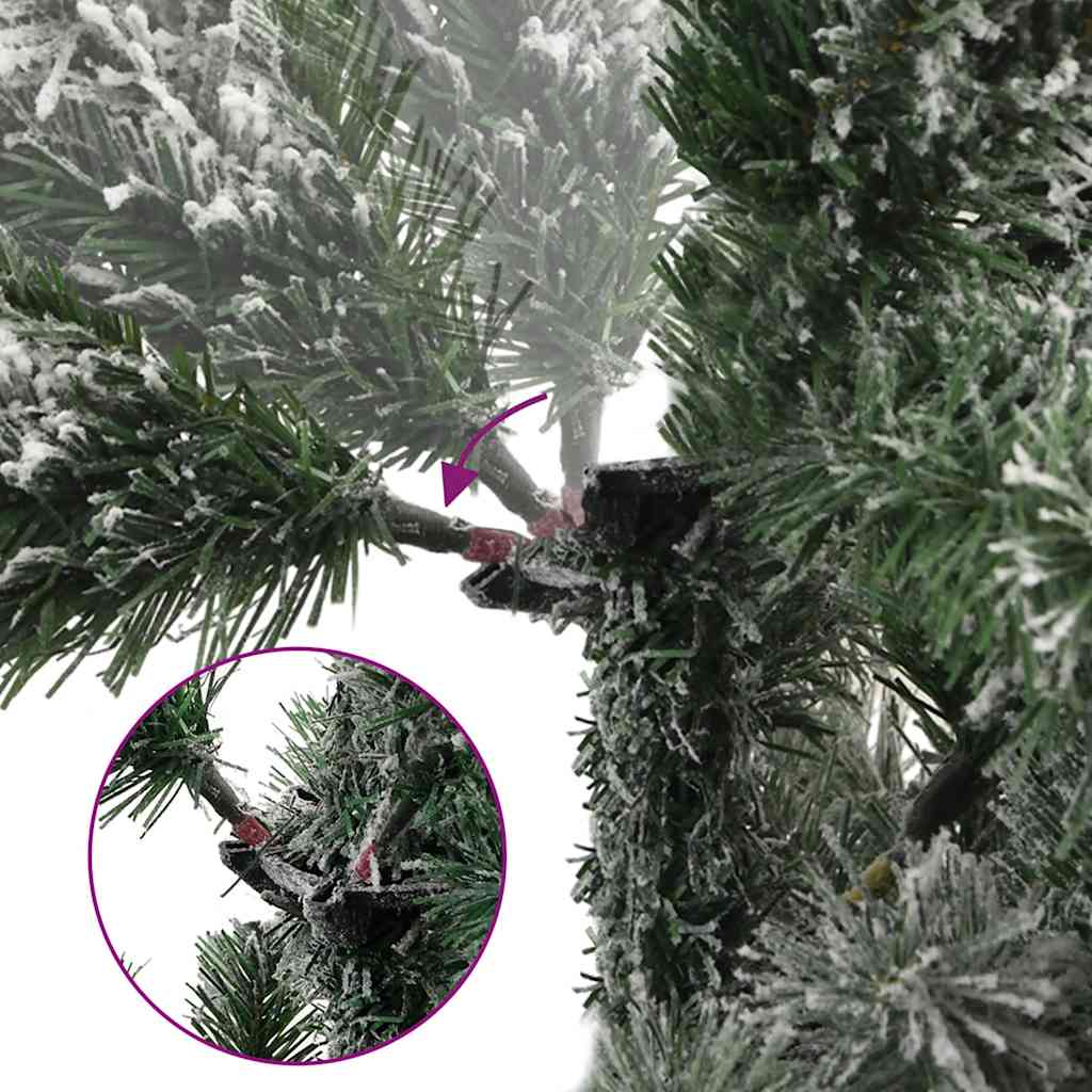 VidaXL Sapin de Noël artificiel avec charnières et neige 180 cm