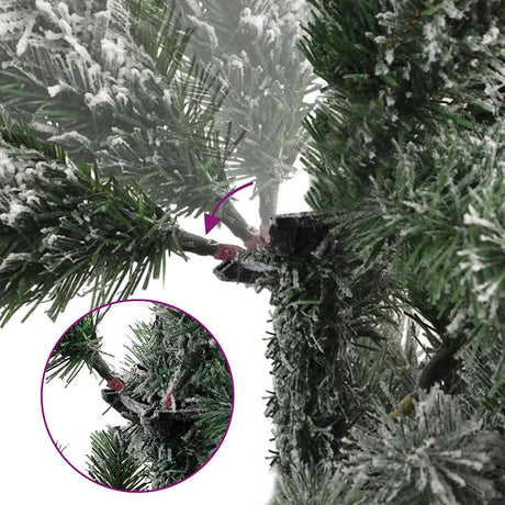 VidaXL Sapin de Noël artificiel avec charnières et neige 180 cm