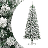 Vidaxx sapin de Noël artificiel avec charnières et neige 210 cm