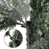 Vidaxx sapin de Noël artificiel avec charnières et neige 210 cm