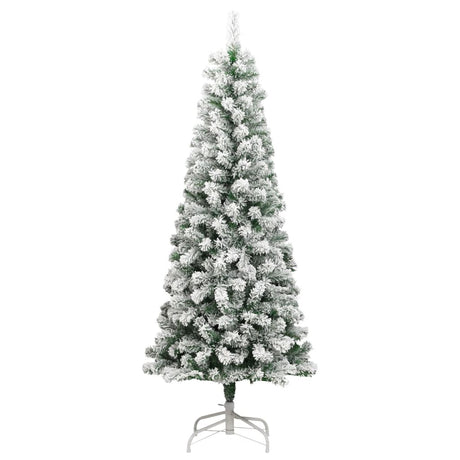 VidaXL Sapin de Noël artificiel avec charnières et neige 240 cm