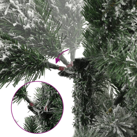 VidaXL Sapin de Noël artificiel avec charnières et neige 240 cm