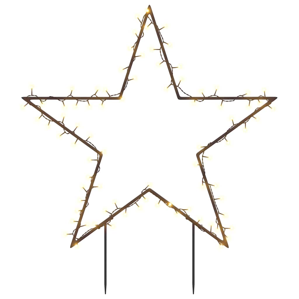 VidaXL Étoile lumineuse de Noël avec piquets de terre 80 LED 60 cm