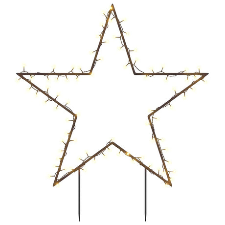 VidaXL Étoile lumineuse de Noël avec piquets de terre 80 LED 60 cm