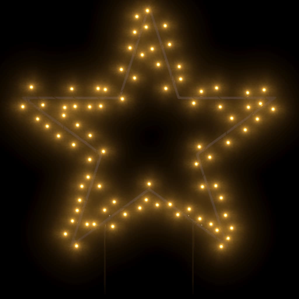 VidaXL Étoile lumineuse de Noël avec piquets de terre 80 LED 60 cm