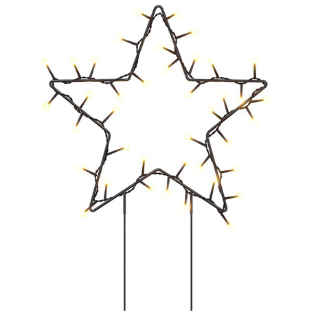 VidaXL lumières de Noël étoile 3 pcs avec piquets de terre 50 LED 29 cm