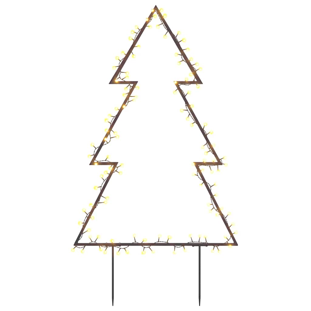 VidaXL lumières de Noël sapin de Noël avec piquets de terre 115 LED 90 cm