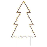 VidaXL lumières de Noël sapin de Noël avec piquets de terre 115 LED 90 cm