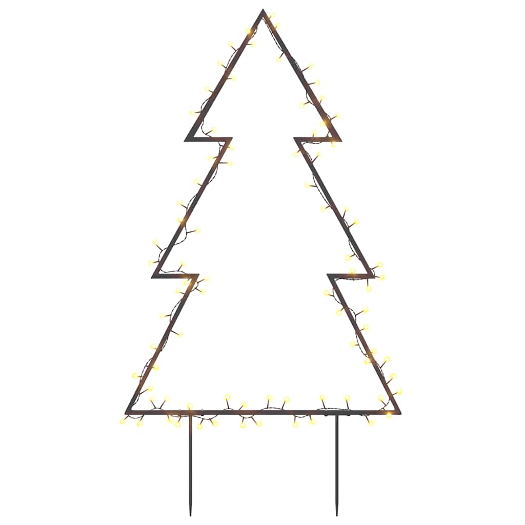 VidaXL lumières de Noël sapin de Noël avec piquets de terre 80 LED 60 cm