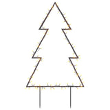 VidaXL lumières de Noël sapin de Noël avec piquets de terre 80 LED 60 cm