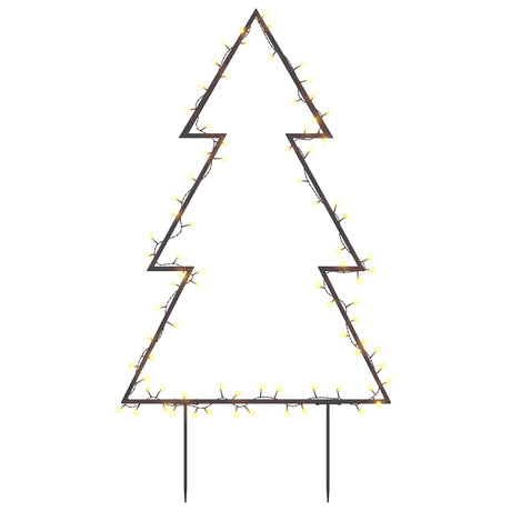 VidaXL lumières de Noël sapin de Noël avec piquets de terre 80 LED 60 cm