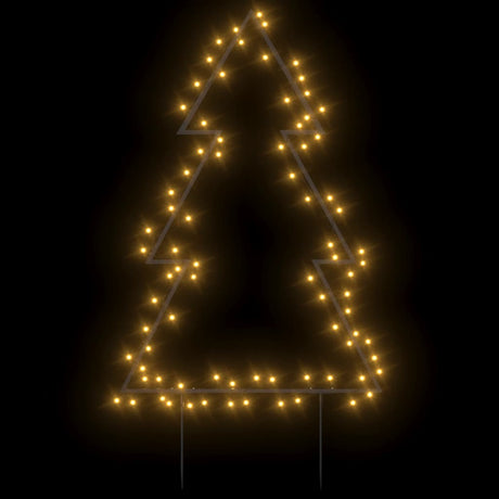 VidaXL lumières de Noël sapin de Noël avec piquets de terre 80 LED 60 cm