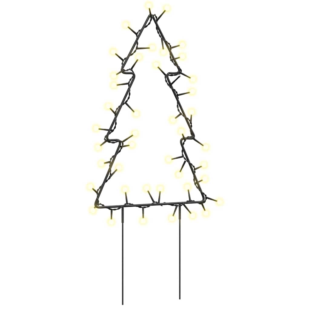 VidaXL lumières de Noël sapin de Noël 3 pcs avec piquets de terre 50 LED 30 cm