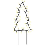 VidaXL lumières de Noël sapin de Noël 3 pcs avec piquets de terre 50 LED 30 cm