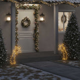 VidaXL lumières de Noël météore avec piquets de terre 80 LED 62 cm